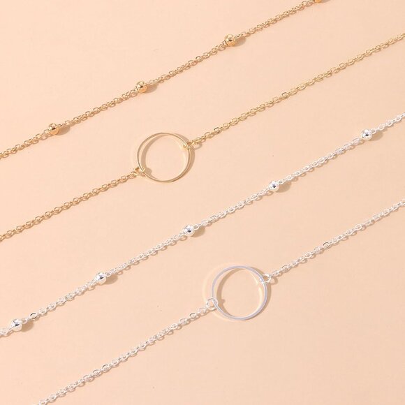 🆕 Women Silver Trendy Chunky Necklace Stack Multilayered Bar Pendant Jewelry - Picture 3 of 7